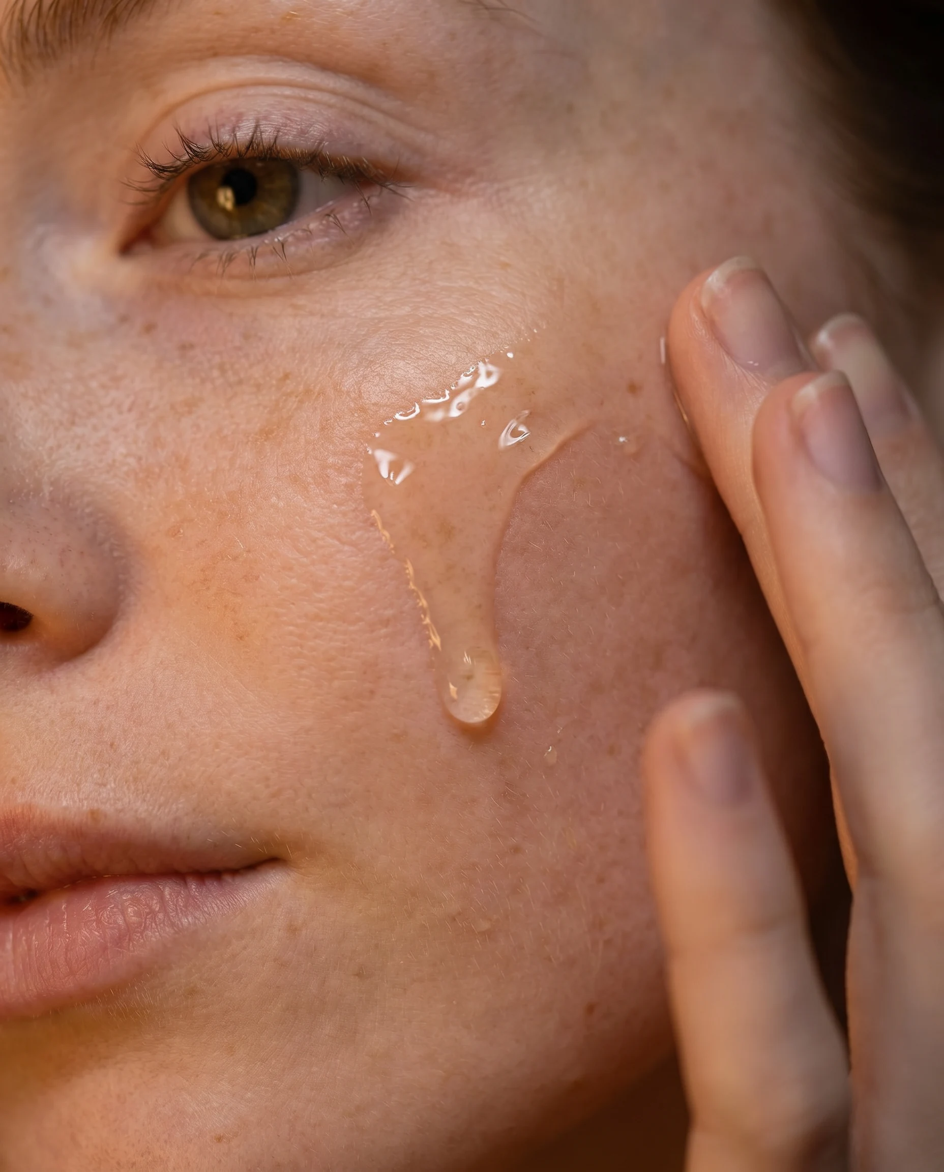 HelioRhythm serum texture on skin
